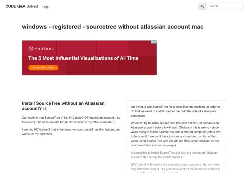 
                            11. Install SourceTree without an Atlassian account? - CODE Q&A Solved