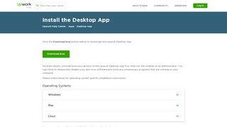 
                            5. Install the Desktop App – Upwork Help Center
