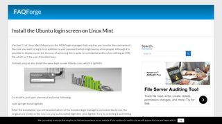 
                            12. Install the Ubuntu login screen on Linux Mint - FAQforge