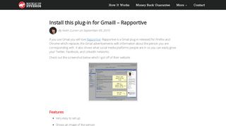 
                            4. Install this plug-in for Gmail! – Rapportive | Buckle Up Studios