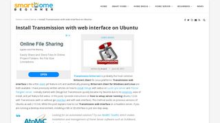 
                            12. Install Transmission with web interface on Ubuntu - SmartHomeBeginner