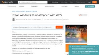 
                            3. Install Windows 10 unattended with WDS - Software Deployment ...