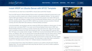 
                            5. Install XRDP on Ubuntu Server with XFCE Template - Interserver Tips