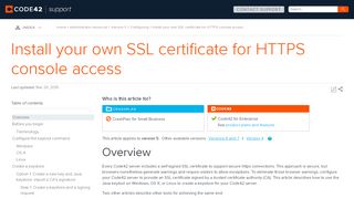 
                            12. Install your own SSL certificate for HTTPS console access - Code42 ...