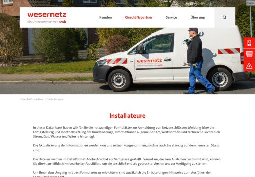 
                            11. Installateure - wesernetz