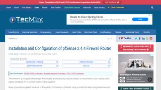
                            7. Installation and Configuration of pfSense 2.3.4 Firewall Router