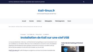
                            10. Installation de Kali sur une clef USB - Kali-linux