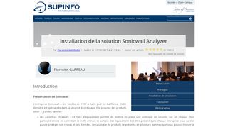
                            4. Installation de la solution Sonicwall Analyzer | SUPINFO, École ...