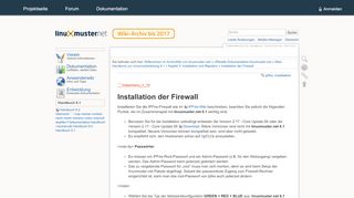 
                            8. Installation der Firewall [Das Linuxmuster Wiki] - linuxmuster.net