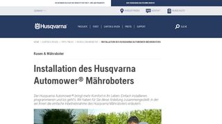 
                            3. Installation des Husqvarna Automower Mähroboters