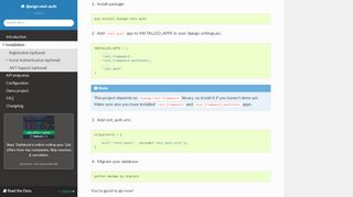 
                            5. Installation — django-rest-auth 0.9.3 documentation