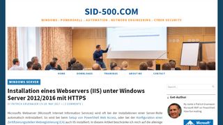 
                            12. Installation eines Webservers (IIS) unter Windows Server 2012/2016 ...