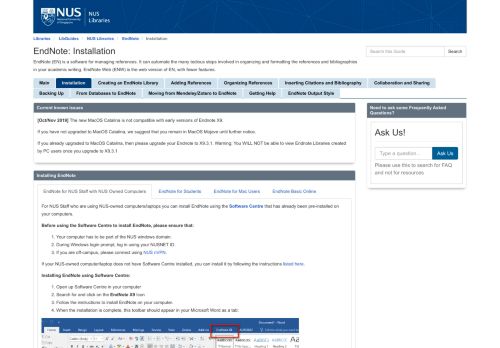 
                            10. Installation - EndNote - LibGuides at National University of Singapore