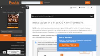 
                            5. Installation in a Mac OS X environment - Moodle 3 Administration ...