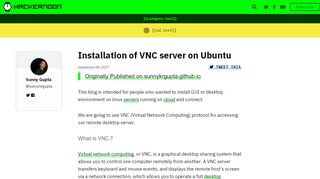 
                            6. Installation of VNC server on Ubuntu – Hacker Noon