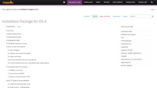 
                            1. Installation Package for OS X - MoodleDocs