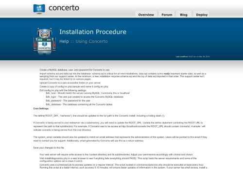 
                            6. Installation Procedure - Concerto Digital Signage Project