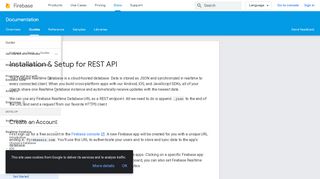 
                            3. Installation & Setup for REST API | Firebase