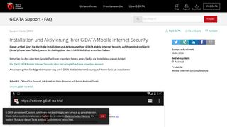 
                            2. Installation und Aktivierung Ihrer G DATA Mobile Internet Security