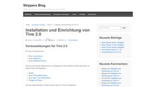 
                            5. Installation und Einrichtung von Tine 2.0 – Skippers Blog