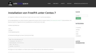 
                            10. Installation von FreeIPA unter Centos 7 - safecyberspace.de