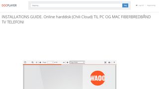 
                            13. INSTALLATIONS GUIDE. Online harddisk (Chili Cloud) TIL PC OG ...