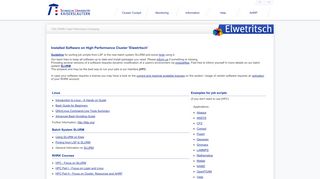 
                            9. Installed Software on High Performance Cluster 'Elwetritsch'