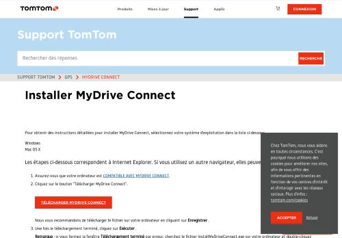 
                            2. Installer MyDrive Connect - support tomtom