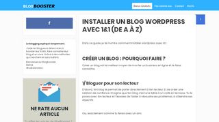 
                            6. Installer un Blog Wordpress avec 1&1 (de A à Z) | Blogbooster