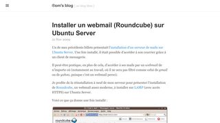 
                            6. Installer un webmail (Roundcube) sur Ubuntu Server · ®om's blog