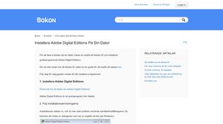 
                            12. Installera Adobe Digital Editions på din dator – Bokon