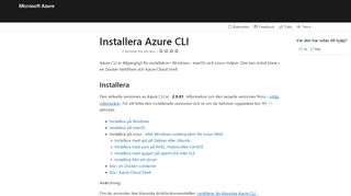 
                            3. Installera Azure CLI | Microsoft Docs