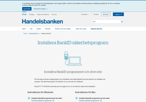 
                            9. Installera BankID | Handelsbanken