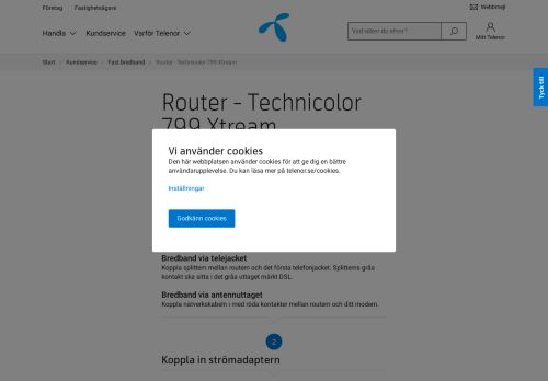 
                            13. Installera Technicolor 799 Xtream | Telenor