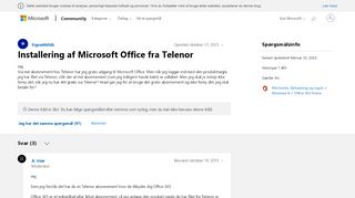 
                            4. Installering af Microsoft Office fra Telenor - Microsoft Community