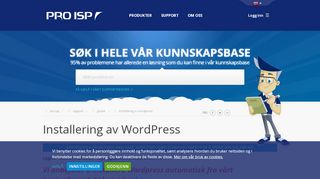 
                            11. Installering av WordPress - PRO ISP