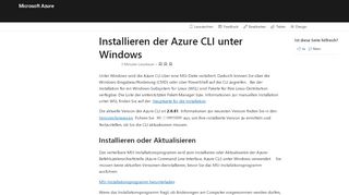 
                            5. Installieren der Azure-Befehlszeilenschnittstelle für Windows ...