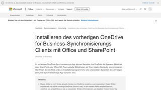 
                            5. Installieren von OneDrive for Business für SharePoint ... - Office Support