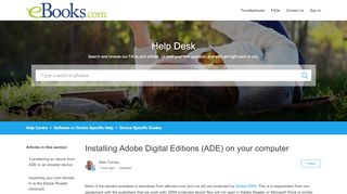 
                            13. Installing Adobe Digital Editions (ADE) on your computer – eBooks.com