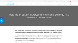 
                            8. Installing an SSL Let's Encrypt certificate on a Synology NAS ...