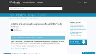 
                            12. Installing and activating Seagull License Server – BarTender Support ...