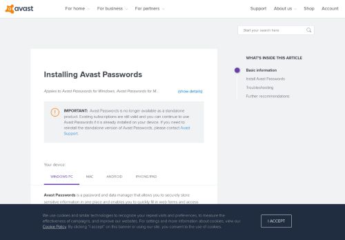 
                            6. Installing Avast Passwords on Windows | Official Avast Support