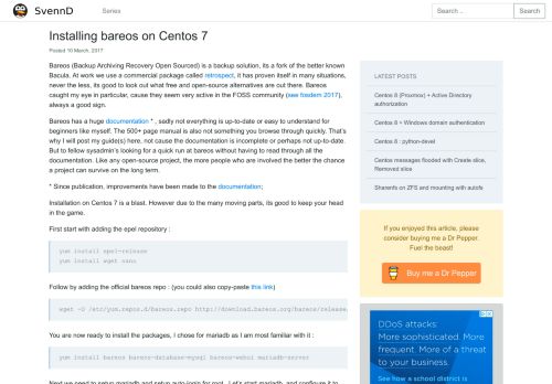 
                            11. Installing bareos on Centos 7 | SvennD