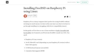 
                            7. Installing FreeBSD on Raspberry Pi using Linux – Alex Ewerlöf - Medium