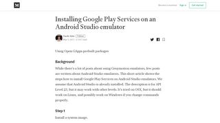 
                            12. Installing Google Play Services on an Android Studio emulator - Medium