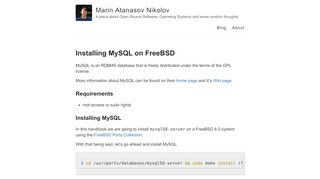 
                            5. Installing MySQL on FreeBSD – Marin Atanasov Nikolov – A place ...