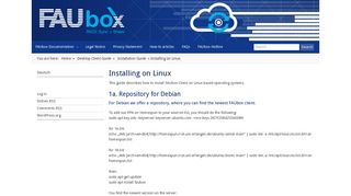 
                            8. Installing on Linux › FAUbox