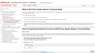 
                            1. Installing Oracle Solaris 11 Systems - Oracle Docs