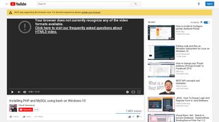 
                            9. Installing PHP and MySQL using bash on Windows-10 - YouTube