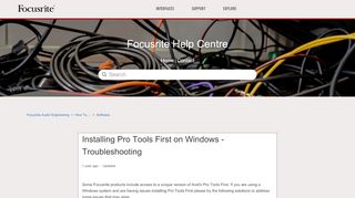 
                            5. Installing Pro Tools First on Windows - Troubleshooting – Focusrite ...